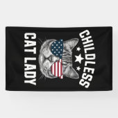 Kinderloos kat dame 2024 spandoek (Horizontaal)