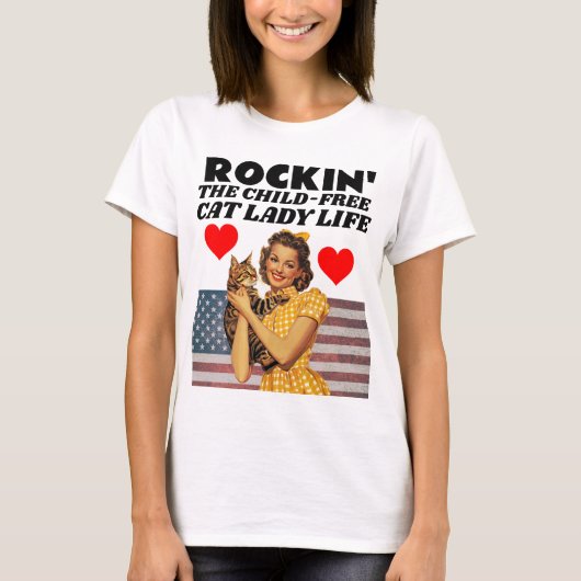 Kinderloze Cat Dames T-shirts (Voorkant)