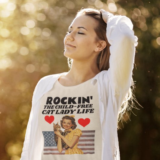 Kinderloze Cat Dames T-shirts