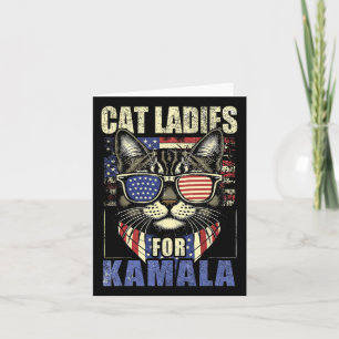 Kinderloze Cat Dames voor Kamala Harris 2024 Elect Kaart
