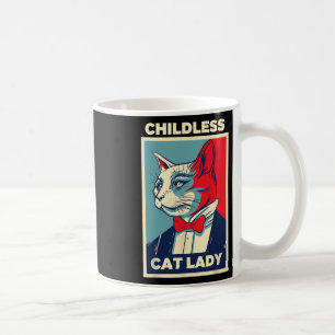 Kinderloze Cat Lady 2024 Funny Cat Lover Mom Woman Koffiemok
