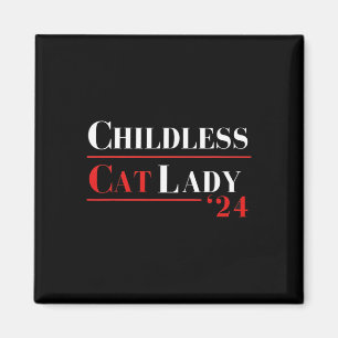 Kinderloze Cat Lady 24 Shirt Kamala Harris Preside Magneet