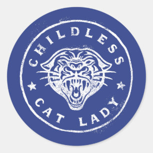 Kinderloze Cat Lady-beweging Ronde Sticker