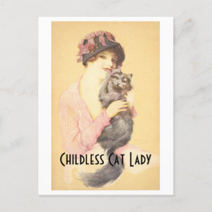 Kinderloze Cat Lady  Briefkaart