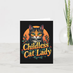 Kinderloze Cat Lady Funny Cat Lover 2 Kaart