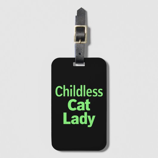 Kinderloze Cat Lady Funny Vote 2024 Bagagelabel (Voorkant (verticaal))