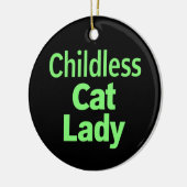 Kinderloze Cat Lady Funny Vote 2024 Keramisch Ornament (Links)