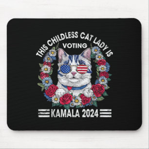 Kinderloze Cat Lady gaat Kamala Harris 2024 stemme Muismat