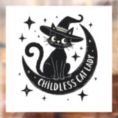 Kinderloze Cat Lady Harris Walz Halloween Pastel Raamsticker (Vel 2)