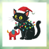 Kinderloze Cat Lady Kerst Kamala Trump Raamsticker (Vel 3)