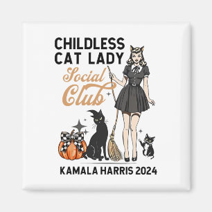 Kinderloze Cat Lady Stem Halloween Heksen Feminist Magneet