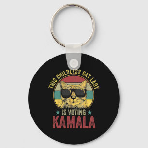 Kinderloze Cat Lady stemt op Kamala Harris 202 Sleutelhanger