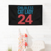 Kinderloze Cat Lady Stemverkiezing 2024 Verenigde Spandoek (Insitu)