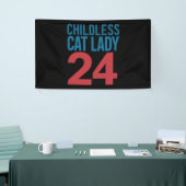 Kinderloze Cat Lady Stemverkiezing 2024 Verenigde Spandoek (Beurs)