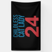 Kinderloze Cat Lady Stemverkiezing 2024 Verenigde Spandoek (Verticaal)