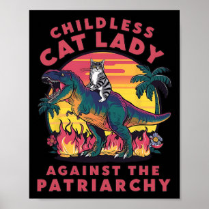 Kinderloze Cat Lady tegen het patriarchaat Cat Rid Poster