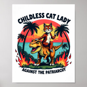 Kinderloze Cat Lady tegen het patriarchaat Cat Rid Poster