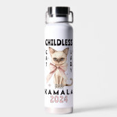 Kinderloze Cat Lady voor Kamala Waterfles (Achterkant)