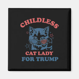 Kinderloze Cat Lady voor Trump Funny 2024 verkiezi Magneet