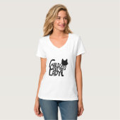 Kinderloze Cat Lady vrouwen Basic T-shirt (Voorkant volledig)