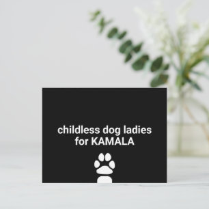 Kinderloze hond dames voor Kamala fun hond poot zw Briefkaart