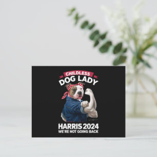 Kinderloze hond Lady stemt Kamala Verkiezingen 202 Briefkaart
