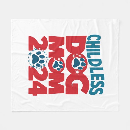 Kinderloze Hond Moeder Hond Dame Stemmende Patriot Fleece Deken (Voorkant (Horizontaal))