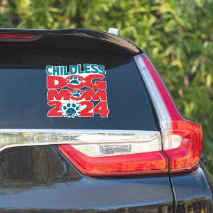Kinderloze Hond Moeder Hond Dame Stemmende Patriot Sticker