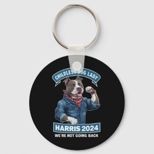 Kinderloze Hondendame Stemt Kamala Verkiezing 2024 Sleutelhanger