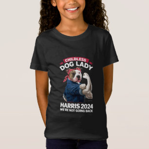 Kinderloze Hondendame Stemt Op Kamala Verkiezing 2 T-shirt