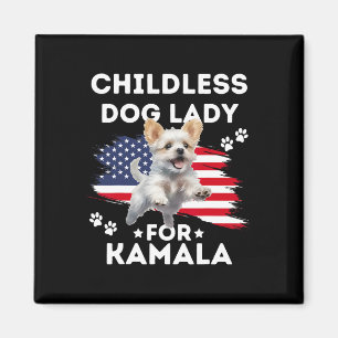 Kinderloze hondendame voor Kamala Harris ontwerp Magneet