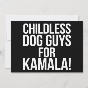 Kinderloze hondenjongens voor Kamala 2024 Stem Har Kaart