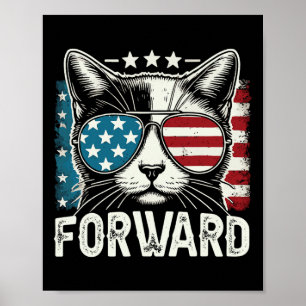 Kinderloze Kat Dame Kamala Harris Vooruit 2024 Ver Poster