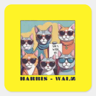 Kinderloze kat dame kinderloze kat dames voor Kama Vierkante Sticker