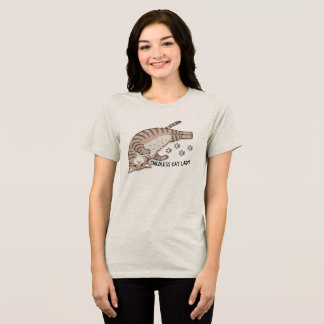 kinderloze kat dame Tri-Blend shirt