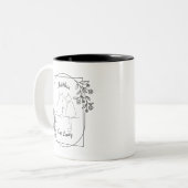 kinderloze kat dame tweekleurige koffiemok (Voorkant links)