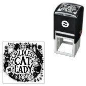 kinderloze kat dame zelfinktende stempel (In situ)