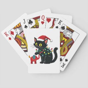 Kinderloze Kat Dames Kerstmis Kamala Trump Pokerkaarten
