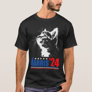 Kinderloze kat dames voor Kamala Harris 24 USA Ele T-shirt