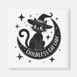 Kinderloze Kat Lady Harris Walz Halloween Pastel Magneet