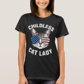 Kinderloze kat Lady Kamala Harris 2024 T-shirt (Voorkant)