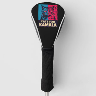 Kinderloze Kat Lady Stemt Kamala Harris 2024 Golfheadcover