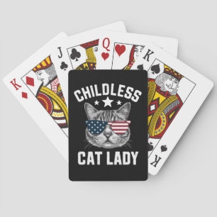 Kinderloze Kat Vrouw 2024  Pokerkaarten