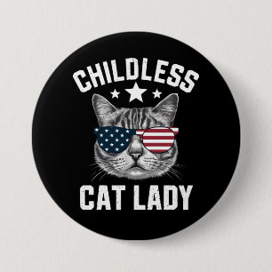 Kinderloze Kat Vrouw 2024  Ronde Button 7,6 Cm