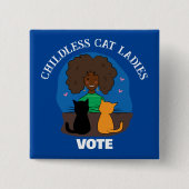 Kinderloze Katten Vrouwen Stemmen Pin Button (Voorkant)