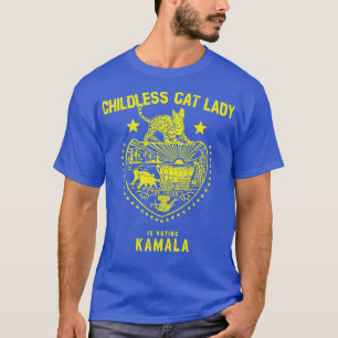 Kinderloze kattendame stemt Kamala T-shirt