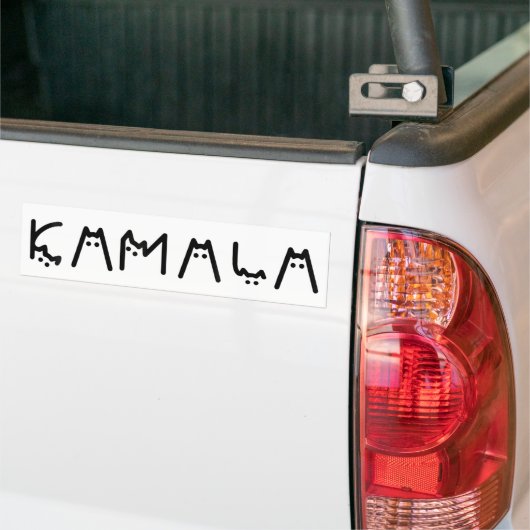 kinderloze kattendame voor Kamala Harris President Bumpersticker (Op Truck)