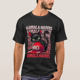 kinderloze kattendames voor Kamala Harris Cat T-shirt