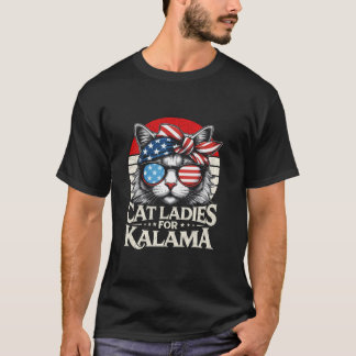  kinderloze kattendames voor Kamala Harris Vot T-shirt