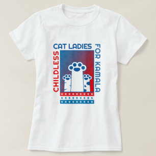 Kinderloze Kattendames voor Kamala Patriotic T-shirt